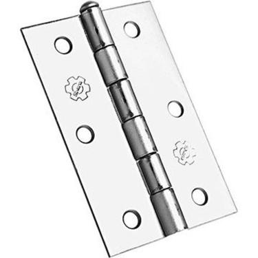 Imagem de Dobradiça Porta Pino Comum Zincada Emb. c/ 24 Un. - Silvana