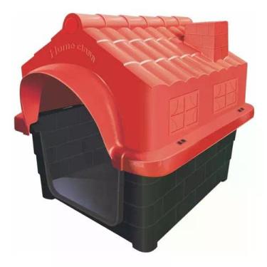 Imagem de Casa De Cachorro Plástica N5 Mecpet Maior Do Mercado Cor:vermelho