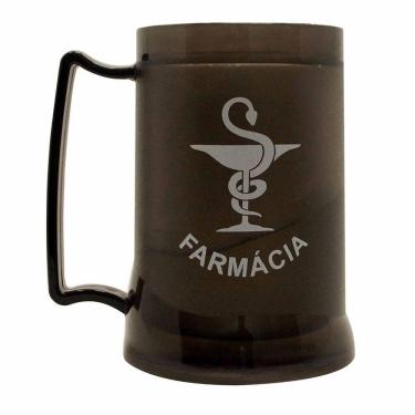 Imagem de Caneca Com Gel Preta 400Ml - Farmácia - CEBOLA 99110