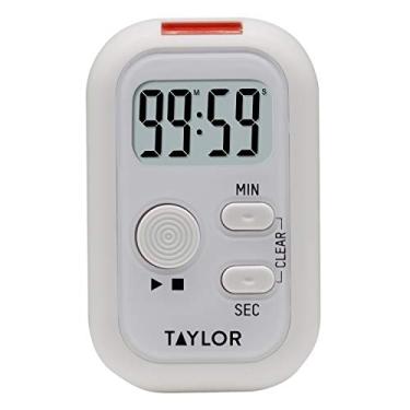 Imagem de Taylor Precision Products Temporizador digital multialerta (som, luz, vibração), padrão, branco