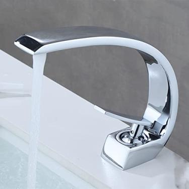 Imagem de Torneira de banheiro, válvula de cerâmica, misturador de água fria e quente, montado no deck, alça única, torneiras de lavatório, 2, china