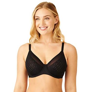 Imagem de Wacoal Sutiã feminino com aro elevado Allure, Preto, 38DD