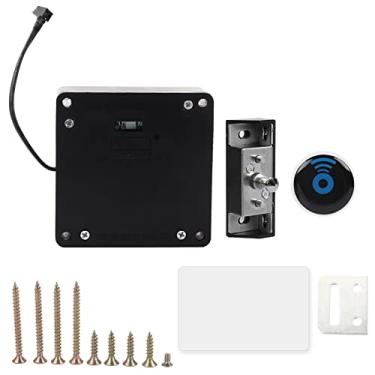 Imagem de Fechadura inteligente de armário com bloqueio de gaveta RFID para escritório em casa com leitor invisível eletrônico