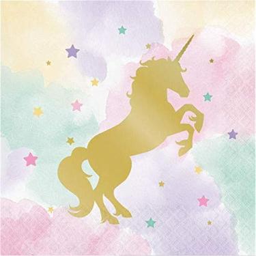 Imagem de Creative Converting Guardanapos de almoço Unicorn Sparkle Artigos de festa, multicolorido