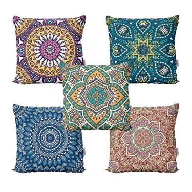 Imagem de Capas De Almofadas Mandalas Coloridas E Decorativas 40X40