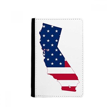Imagem de Porta-passaporte California USA mapa estrelas listras forma bandeira porta-passaporte notecase burse capa carteira porta-cartão, Multicolor
