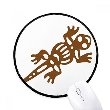 Imagem de DIYthinker Totems do México Lagartixa Civilização Antiga Mouse Pad Desktop Escritório Tapete Redondo para Computador