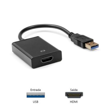 Imagem de Cabo Adaptador USB 2.0 X Hdmi F - Plus Cable