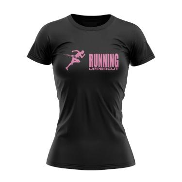 Imagem de Camisa Dry Fit Uppercut Run Lady Feminino, Preta e rosa, P
