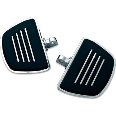 Imagem de Kuryakyn Componente de controle de pé de motocicleta 4392: mini placas de piso premium com adaptadores de montagem macho, cromado, 1 par