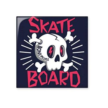 Imagem de Skate Board Esqueleto indiano Sacrifice Totem Cerâmica Decalque Brilhante Pedra Adorna de Tijolos