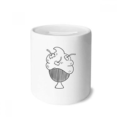 Imagem de DIYthinker Black Line Caixa de cerâmica com porta-moedas para sorvete e porta-moedas