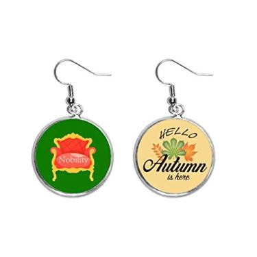 Imagem de Brinco aristocrático de folha de outono com orelhas de sofá e trono europeu