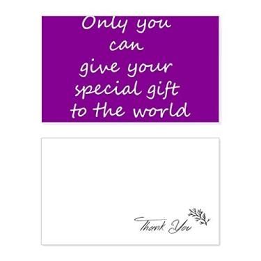 Imagem de You Can Give Gift World Inspirational Thank You Card Birthday Paper Greeting Wedding Repreciation