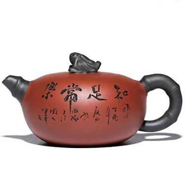 Imagem de Bule de chá Yixing de argila roxa Kung Fu feito à mão, acessórios criativos para beber, chá