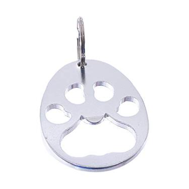 Imagem de Chaveiro e abridor de garrafa de metal com estampa de patas da West Coast Paracord com anel dividido (prata, 1 pacote)