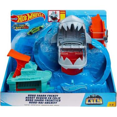 Imagem de Pista Hot Wheels City Robo Tubarão Com Lançador Mattel