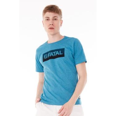 Imagem de Camiseta Fatal Especial Logo Box Azul Mescla