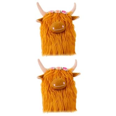 Imagem de DOITOOL 2 Peças Boneca De Iaque Brinquedo Fofinho De Vaca Brinquedo De Pelúcia De Vaca Brinquedo De Pelúcia De Gado Das Terras Altas Animal De Pelúcia Vaca Estatueta De Touro De Terras