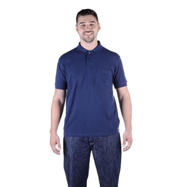 Imagem de Camisa Uniforme Gola Polo De Piquet - Azul Marinho - Blink Jeans