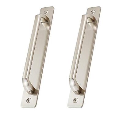 Imagem de 2 peças maçanetas de porta de celeiro maçanetas de cozinha maçanetas de porta deslizante espaço alumínio maçaneta de portão de jardim maçanetas de porta de cozinha para portões, jardins, garagens,