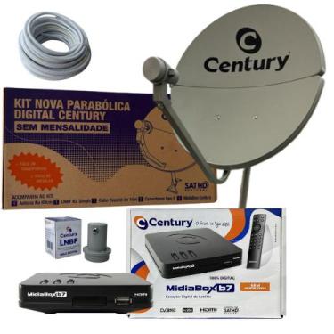 Imagem de Antena Parabólica Century 60cm Banda Ku Receptor Midiabox Se Century K