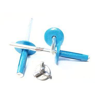 Imagem de Pepsi Blue Exploding Pop Rebites 3/16" Mandril de alumínio de cabeça grande de 0,040 - 0,354 prendedor de alcance de aderência