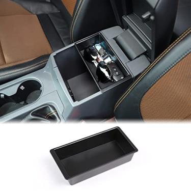 Imagem de Caixa de apoio de braço para carro compatível com Ford Ranger/Everest 2015-2022 console central corrimãos caixa organizadora bandeja organizador apoio de braço caixa de armazenamento recipiente