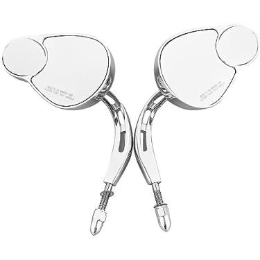 Imagem de LangPu Espelhos de visão dividida/espelho retrovisor para Harley Davidson Touring Road King Street Electra Glide Ultra Classic FLHTCU Fat Boy Sport Glide XG750 XG500 Sportster Softail Dyna Street Bob