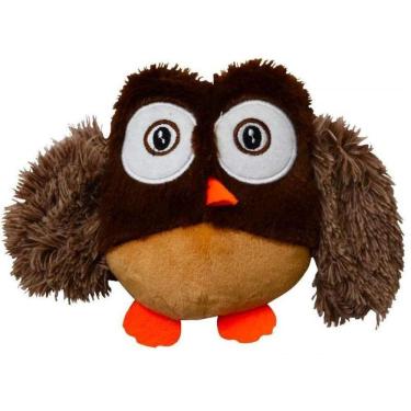 Imagem de Brinquedo Pet Cães Pelúcia Pet Coruja Marrom Napi 13Cm