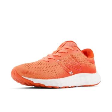Imagem de New Balance Tênis de corrida feminino 520 V8, Neo Flame/Prata Metálico/Vermelho Golfo, 5.5 Wide