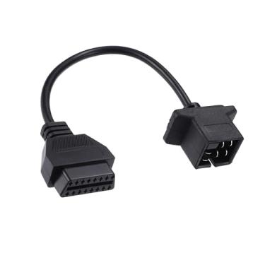 Imagem de Motoforti Adaptador de 6 pinos para 16 pinos, cabo OBD2, para Jeep Grand Cherokee, plástico, preto