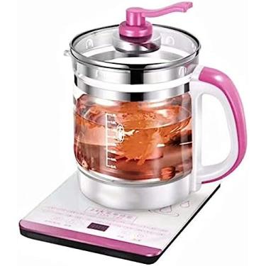 Imagem de Chaleira elétrica 1.8L Pote de saúde de vidro de grande capacidade Multifuncional Cozinhar Chá Sopa Bule de flores Ensopado elétrico automático Pote de ninho de pássaro Chaleira elétrica, D,