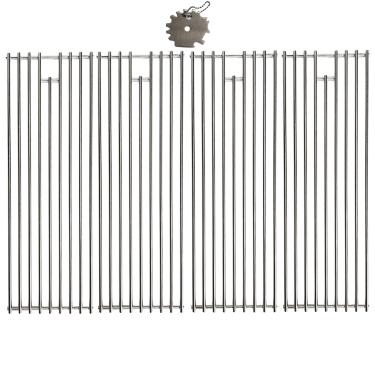 Imagem de HONSIN Pacote com 4 peças de reposição para grelha de churrasco SS304 19 cm x 48,9 cm para 16517 Bull 18248 LP, 18249 NG, Angus 47628, Brahma, Lonestar Select, Outlaw Steer Premium, 7 Burner Premium