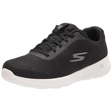 Imagem de Skechers Tênis feminino Go Walk Joy de malha plana, Preto/branco, 7.5