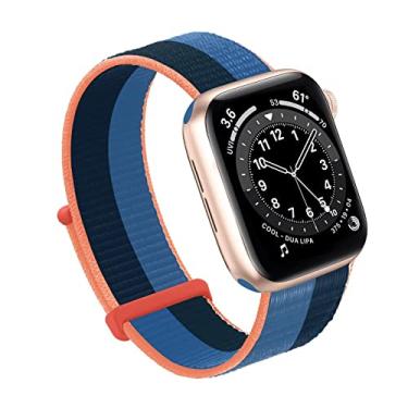 Imagem de Bifeiyo Pulseira esportiva de nylon para Apple Watch séries 10, 9, 8, 7, 6, 5, 4, 3, 2 e 1 e SE Ultra(44/45/46/49/S3-42 mm, Jay)