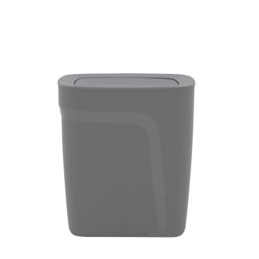 Imagem de Lixeira Tramontina Compact Em Polipropileno Cinza Com Tampa Basculante 8,5 L