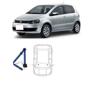 Imagem de Cinto de Segurança retrátil de 3 pontos dianteiro VW Fox - HCML, Azul