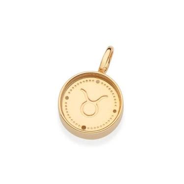 Imagem de Pingente banhado ouro 3x 24k 18k e 22k  unissex signo touro acrílico r