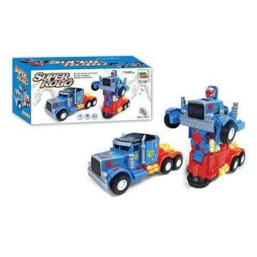 Imagem de Brinquedo Infantil Caminhão Transformers Robô com Som e Luz - toys