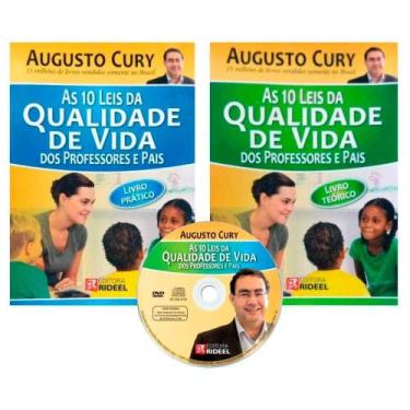 Imagem de Coleção Augusto Cury As 10 Leis Da Qualidade De Vida 2 Vols - Rideel  