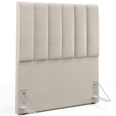 Imagem de Cabeceira Cama Box Painel Solteiro 100 Cm Dália W01 Facto Pérola Metal