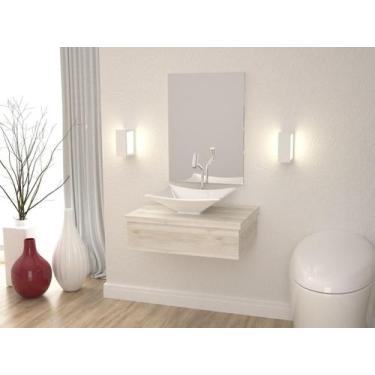 Imagem de Bancada Metrópole 600w 60cm C/cuba L38 - Compace, Snow