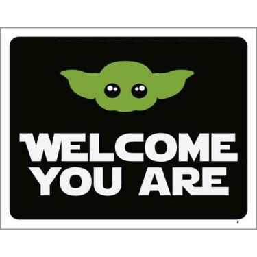 Imagem de Placa Decorativa - Welcome You Are Bem Vindo 36X46 - Sinalizo