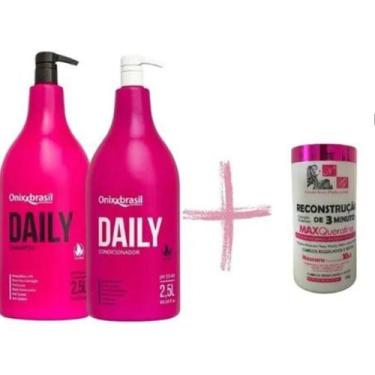 Imagem de Kit Lavatório Shampoo e Condicionador 2,5l Daily Onixx Brasil + Máscar