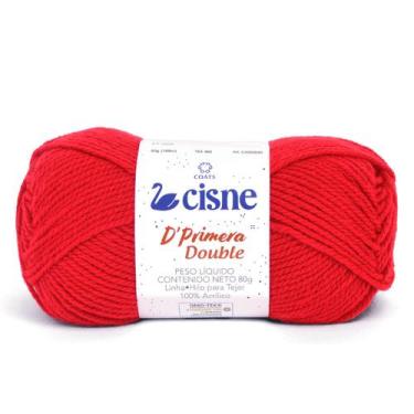 Imagem de Lã D'Primeira Double Cisne 80g, 330 Vermelho