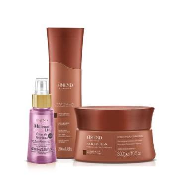 Imagem de Amend Expertise Marula Fabulous Sh 250ml + Masc 300ml + Millenar Oil M