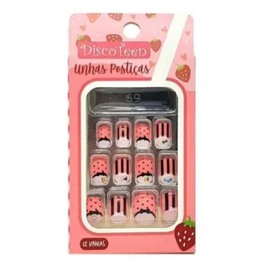 Imagem de Unhas Postiças Infantis Decoradas Frutinhas Discoteen