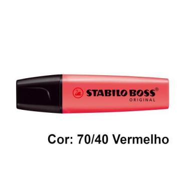 Imagem de Marca Texto Original Stabilo Boss Neon e Pastel Escolha Cor,  Vermelho