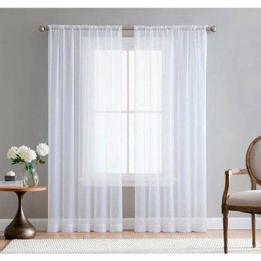 Imagem de Cortina Voal Luxo 6mx2,8m Sem Forro Pra Varao Quarto Ou Sala - Chrisne